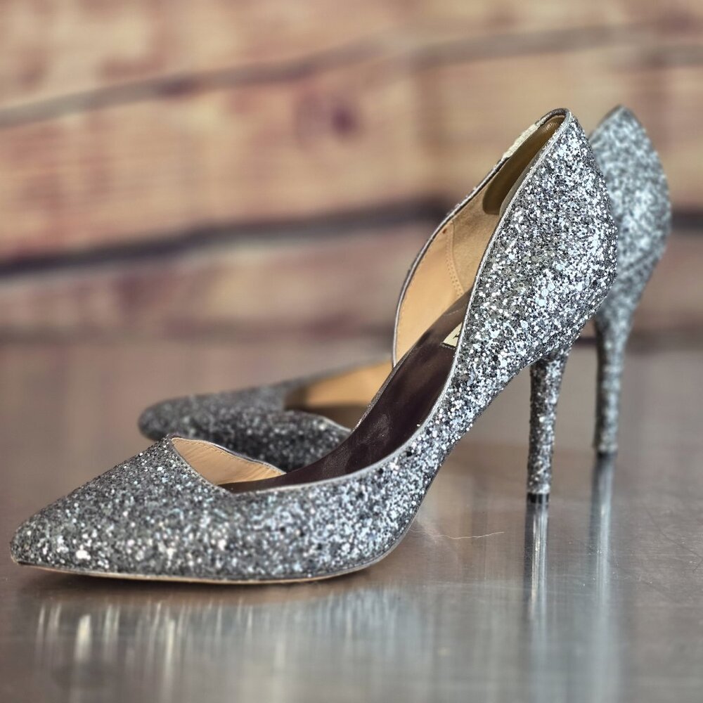 Badgley Mischka D'Orsay Glitter Pump